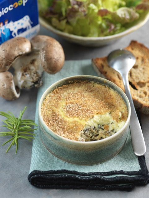 Crème brûlée aux champignons de paris - Recette à Prix Engagés Octobre 2023