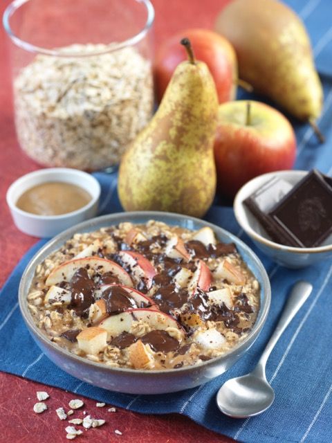 Porridge fruits et chocolat Porridge fruits et chocolat