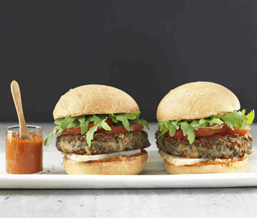 Burger végétarien à la Fleur d'Auvergne Burger végétarien à la Fleur d'Auvergne