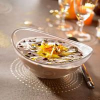 Velouté d'azukis au laurier, potimarron et panais Velouté d'azukis au laurier, potimarron et panais